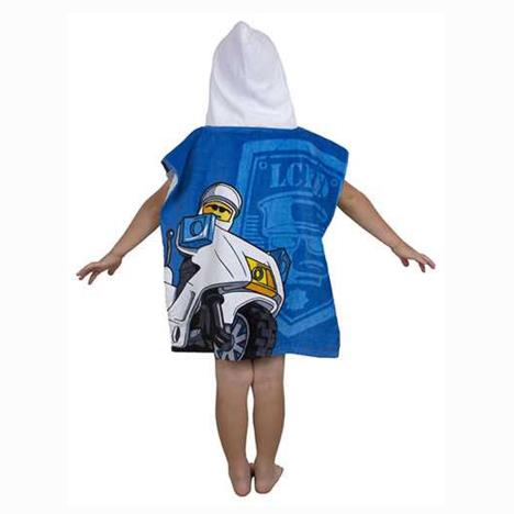 Lego City Police Heroes Hooded Towel Poncho Extra Image 1